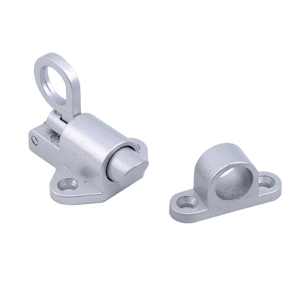 1 set av aluminiumlegering spärrfjäder låda fönster dörr säkerhetslås (silvergrå)