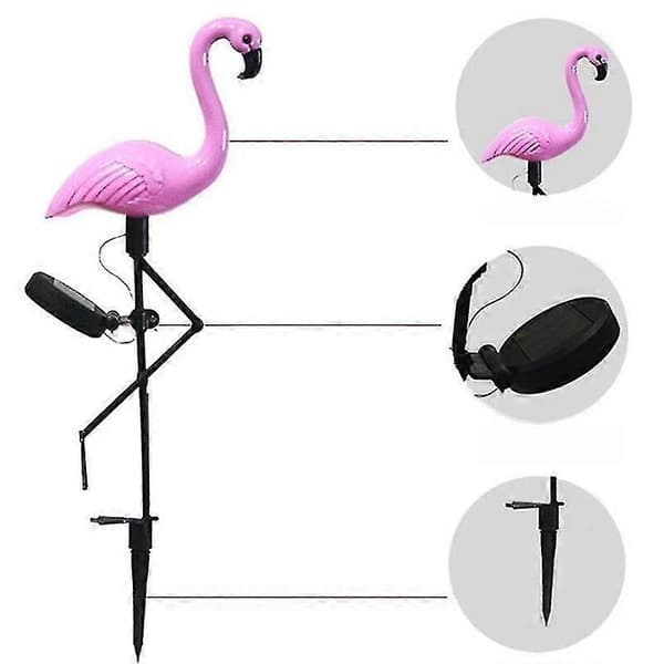 Let/bugser splinterny LED solar flamingo græsplæne havepæl landskab udendørs
