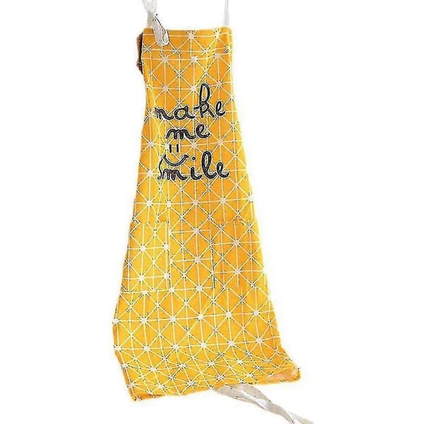 Matlagningsförkläde Köksförkläde, Bakförkläde med Fickor (1 Styck, Gul)