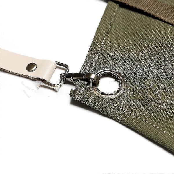 Denimforklæde, justerbart denimforklæde med lommer og krydsstropper