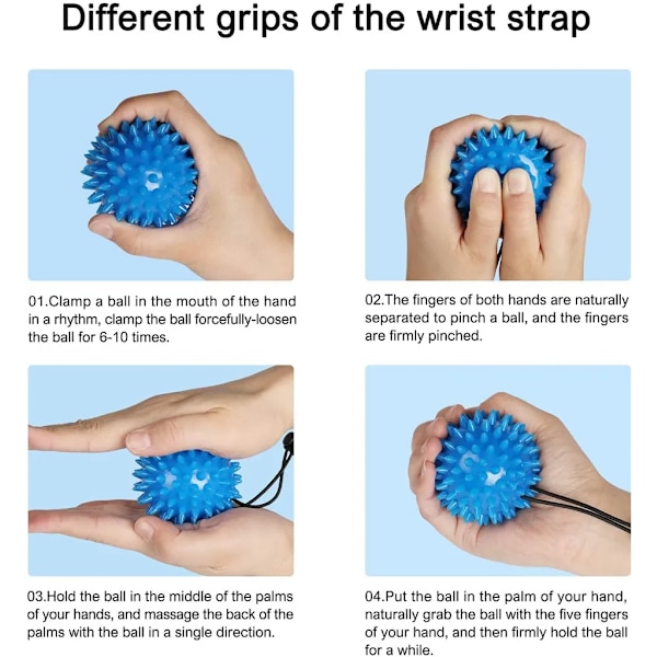 2-pack handtränare, fingertränare, handterapi, knådboll, anti-stress massageboll, handförstärkning, fingerträning, stressavlastning