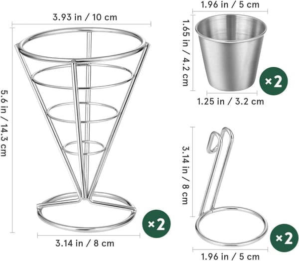 Vertikal pommes frites buffet snack display stand pommes frites snack display stand