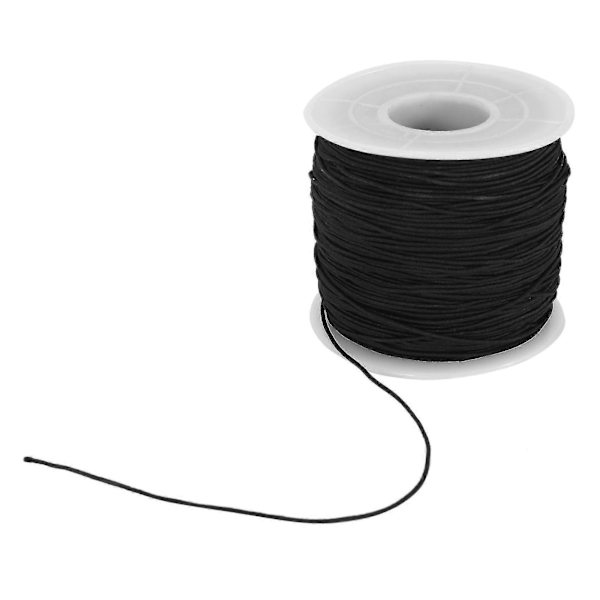 Elastisk snor til armbånd, perler og syning (sort)