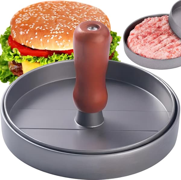Hamburgerpresse med non-stick belegg 12cm
