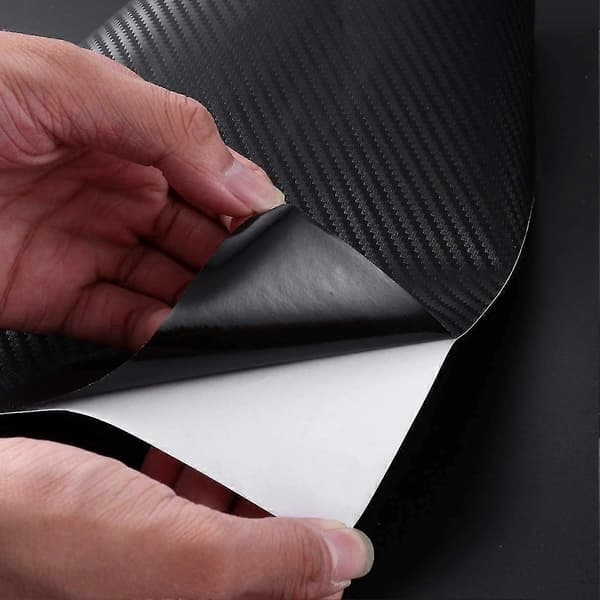 3D-dekaler, kolfiber, vinylfilm, rulle, 30 x 127 cm, svart
