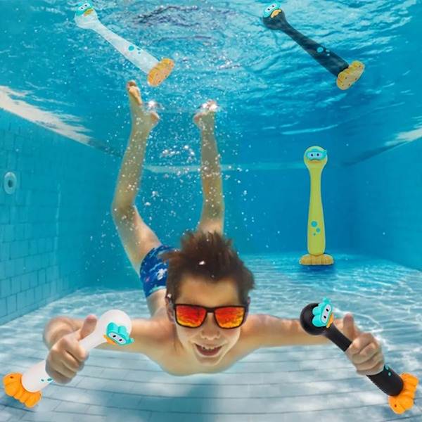 3 dykkerpinde, pool dykkerlegetøj, børns poollegetøj, sommer, børn voksne udendørs vandlegetøj