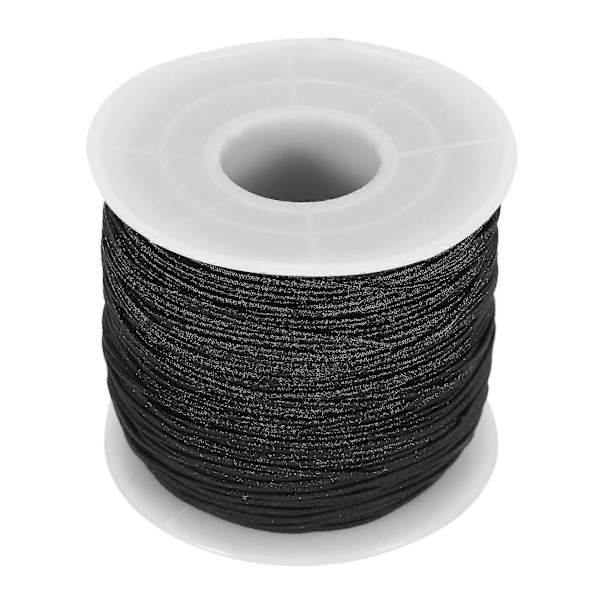 Elastisk snodd för armband, pärlor och sömnad (Svart)