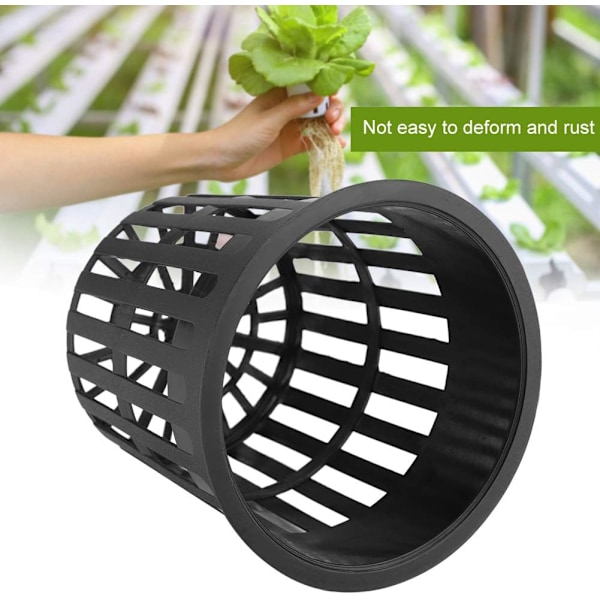 Have split net cup hydroponisk netpotte, velegnet til hydroponics, aeroponics, orkidé plastplantekurv