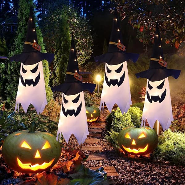 Halloween häxhatt dekoration, 3 stycken