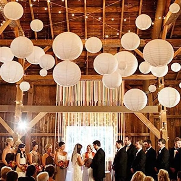 30 st mini LED-ballonglampor (kallvitt) vattentät belysning för papperslyktor festlampor replikfestbelysning