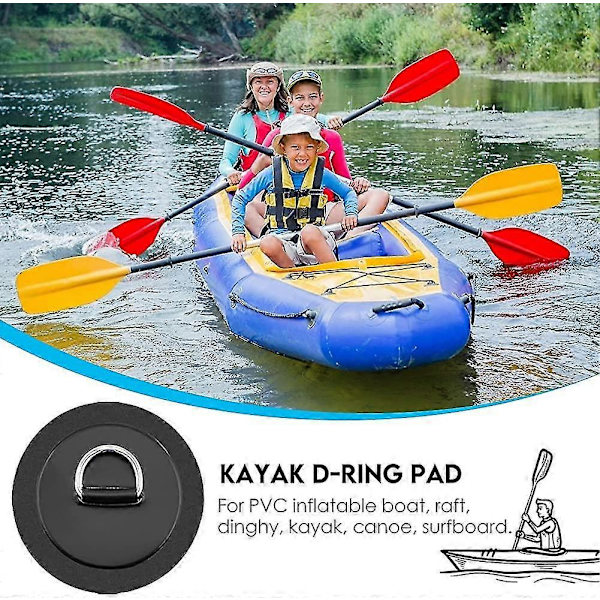 4-pakning kajakk runde D-ring snor klemmer seiler oppbevaring elastisk ring krok