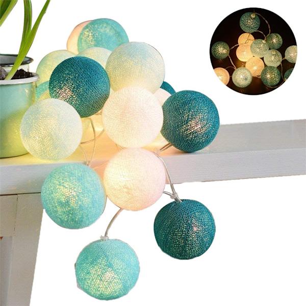 3m 20 LED Bomullsboll Slinga, Jul/Bröllop/Rumsdekor
