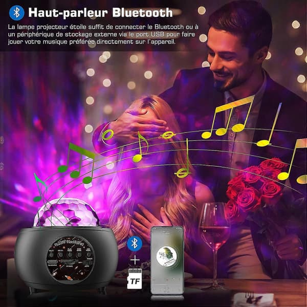 32-tilstands 10-Planet Stjerneprojektor – Genopladelig Bluetooth Natlampe til Børn