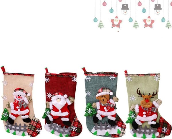 Julstrumpa Set, Hängande Presentstövlar för Julgran