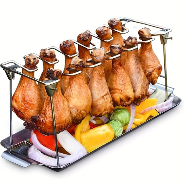 Vertikal kyllingeben grill, sammenklappelig, udendørs grillværktøj