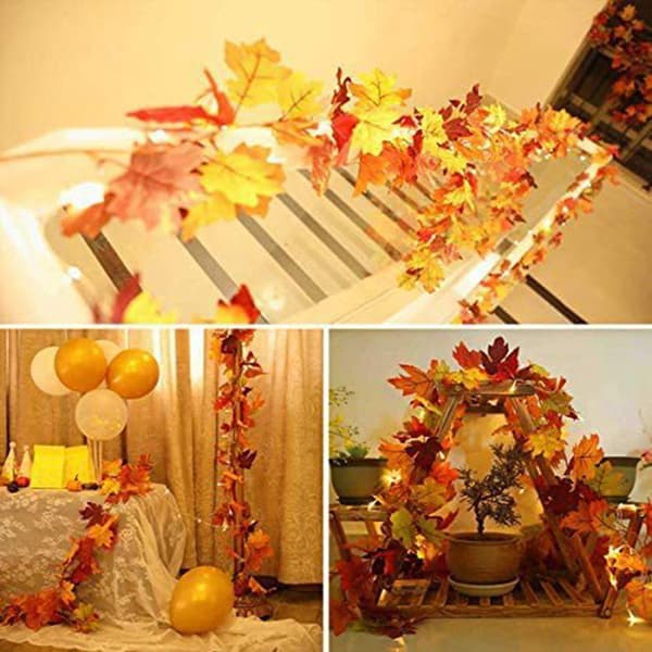 2-pak ahornblad Halloween dekorationer