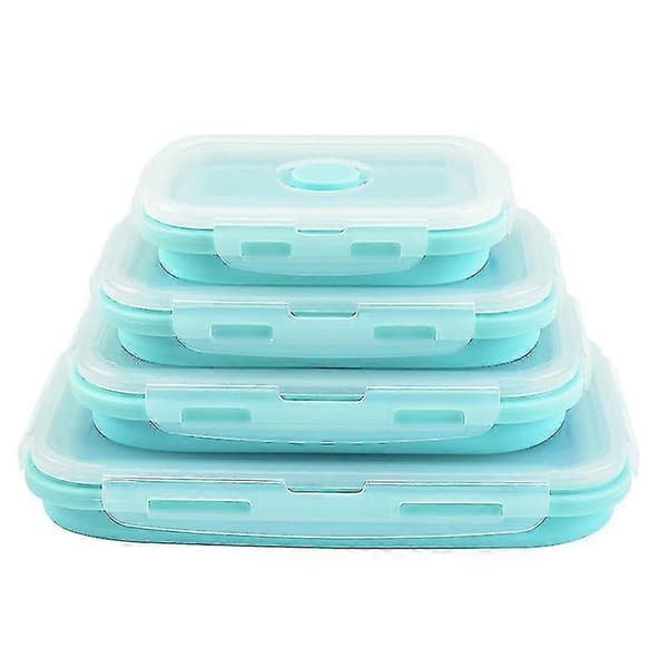 Vikbar matlåda 4-pack Vikbar matlåda Silikon matlåda Vikbar silikon matlåda Silikon matlåda