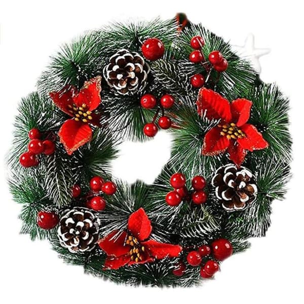 Julekransdekorasjon, jul, advent, stemningslys, dørkrans, ca. 32 cm