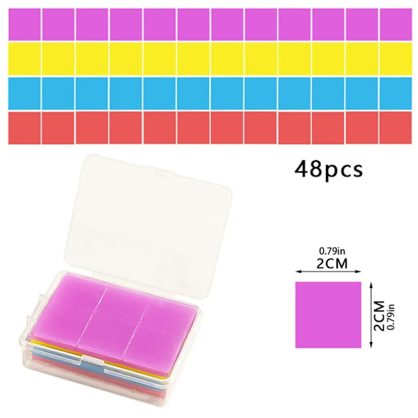 96 stk. diamantmaling lim, diamantmaling broderiverktøy tilbehør oppbevaringsboks (2 x 2 cm)