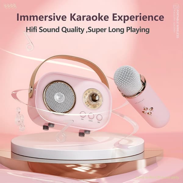 Kannettava Retro Langaton Bluetooth-kaiutin mikrofonilla