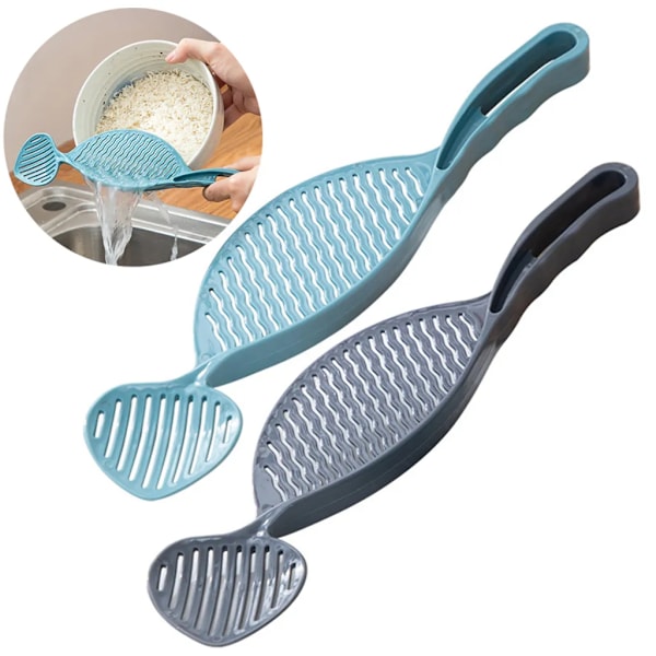 2-pakke filterpotte husholdning pasta filter skje multifunksjonell kjøkken matlaging ris filter ris filter
