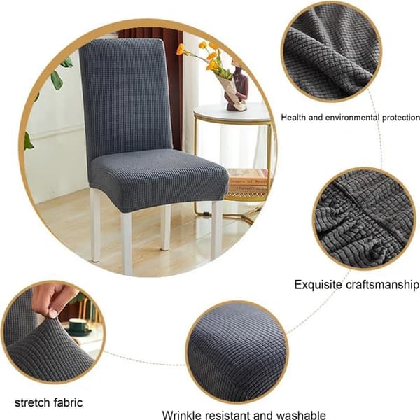 Stolskydd, stretchiga stolskydd, gungstol, elastiskt jacquard stolskydd, avtagbart, tvättbart stolskydd (kaffe)