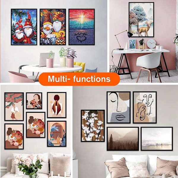 2 kpl timanttikuvakuvakehystä 30 x 40 cm, timanttikuvakuvakehystarvikkeet, magneettinen timanttitaidekehys, itseliimautuva