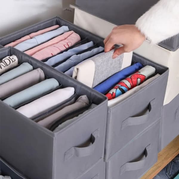 Garderobearrangør, opbevaringsboks 12 rum, skuffesystem, foldbar