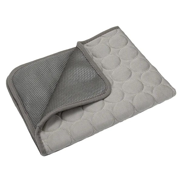 Kylmatta Tvättbar halkfri mjuk hundmatta för husdjur sommar (grå, XS-40X30cm)