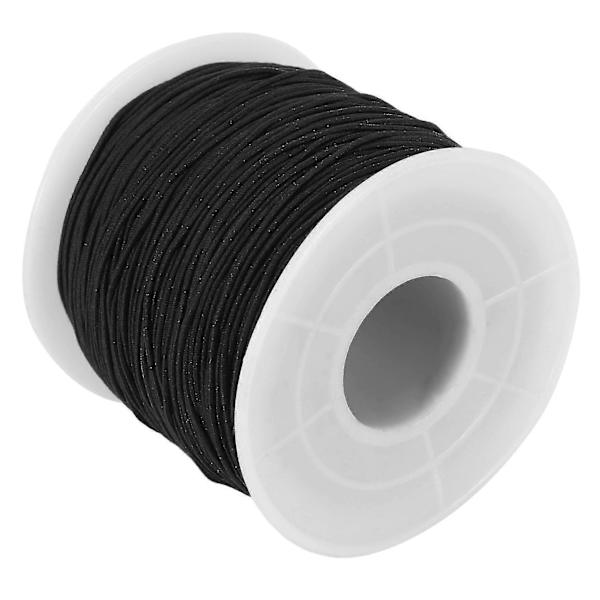 Elastisk snor til armbånd, perler og syning (sort)