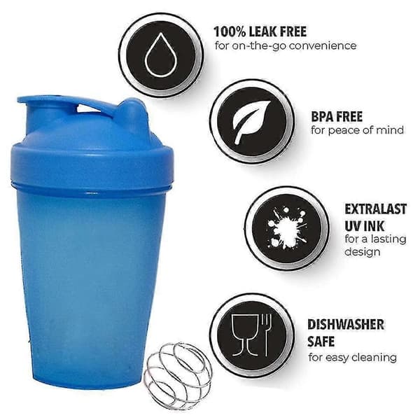 [4-pakke] 20-ounce shakerkopper med blenderkugler