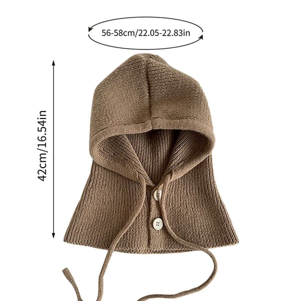 Dame Vinterlue Hette Skjerf Balaclava (Beige)