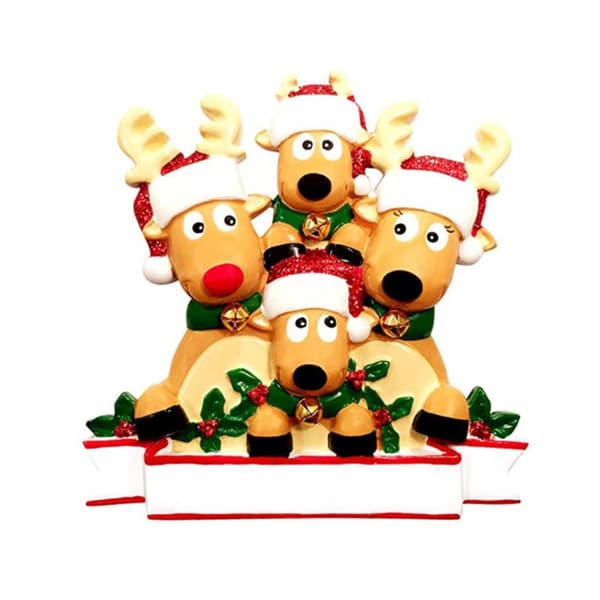 DIY Handskriven Ren Docka Älg Familj Julgransprydnad Dekoration-E