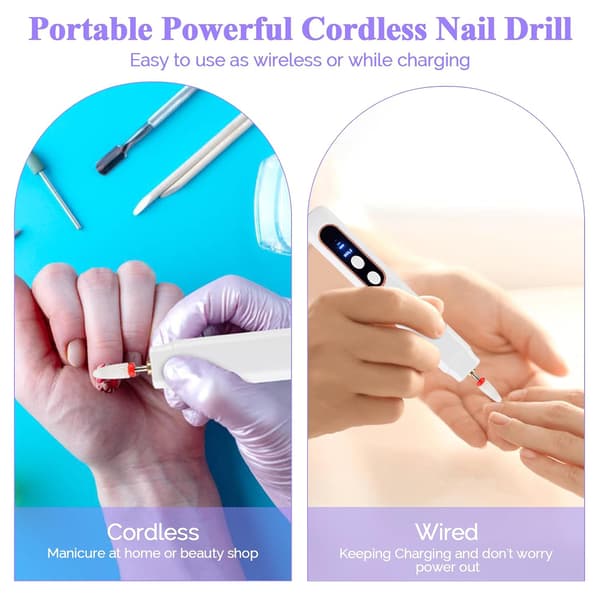 Elektrisk manicure- og pedicuremaskine, hvid