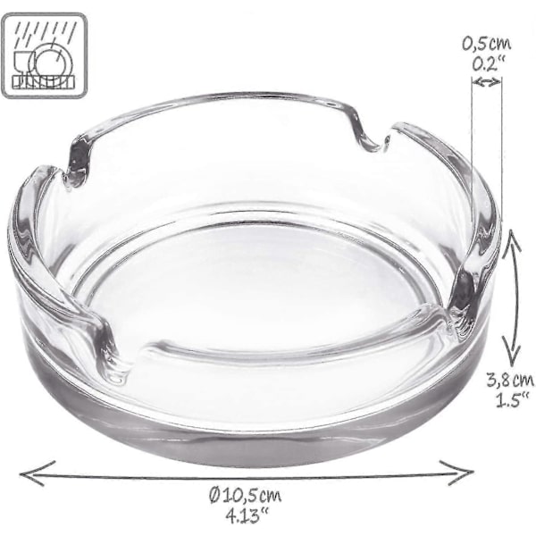 Askkoppar - Set med 4 askkoppar i glas