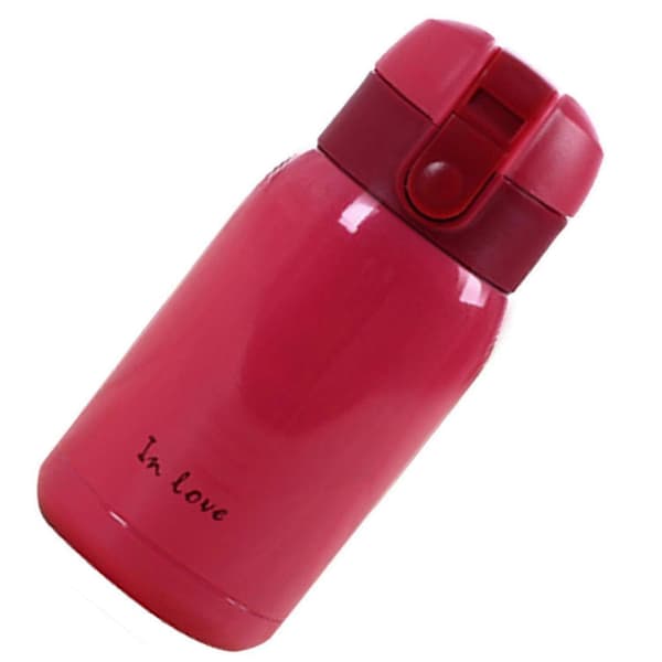 Mini Rostfri Stål Stor Mage Termosflaska (Rosröd) 200ml