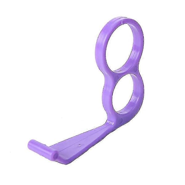 Mobiltelefon anti-fall stativ L-format plaststativ portabel ringstativ 10-pack lila