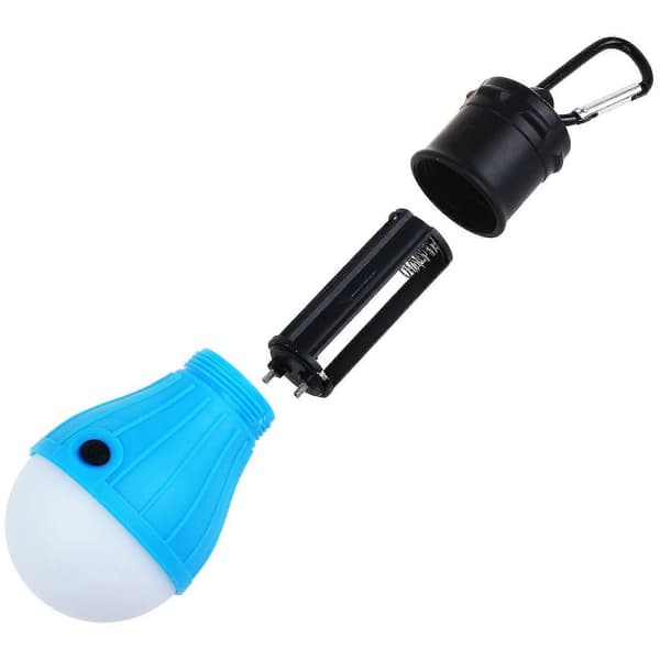 LED-lykta för camping, vandring, fiske, nödbelysning (med karbinhake)