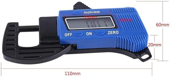Digital tykkelsesmåler måler tester mikrometer nonius caliper bredde måleværktøj digital display 0-12mm
