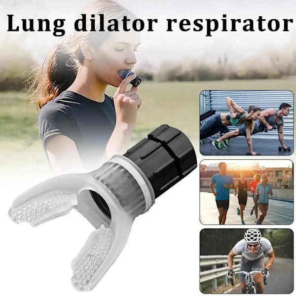 2 st Lung Trainer Sport Andningstränare Lung Trainer Järnlungtränare justerbara motstånd för att förbättra lungkapaciteten