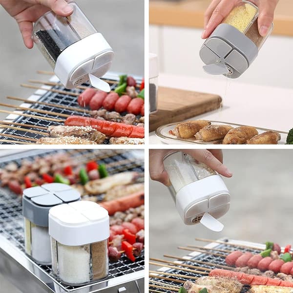 Doftdispenser med lock, 4 fack, transparent doftkruka