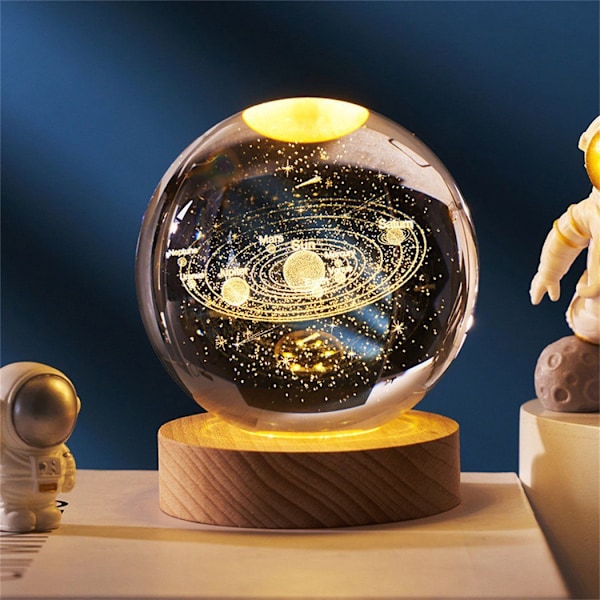 3D Crystal Ball Solar System Decoration Lamp Birthday Gift