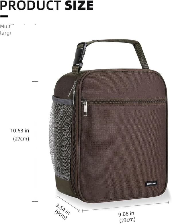 Unisex Lunch Box Lunch Bag Lunch Box Cooler Bag (Brun)