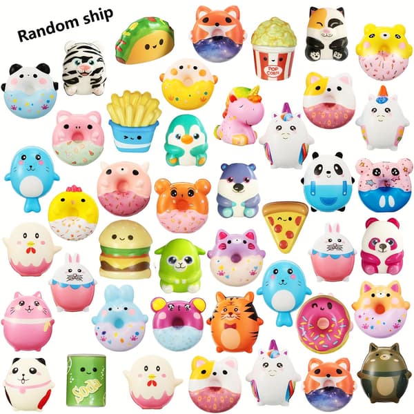 24-dages Donut Squish Blind Box, blødt legetøj tilfældige farver til festgaver
