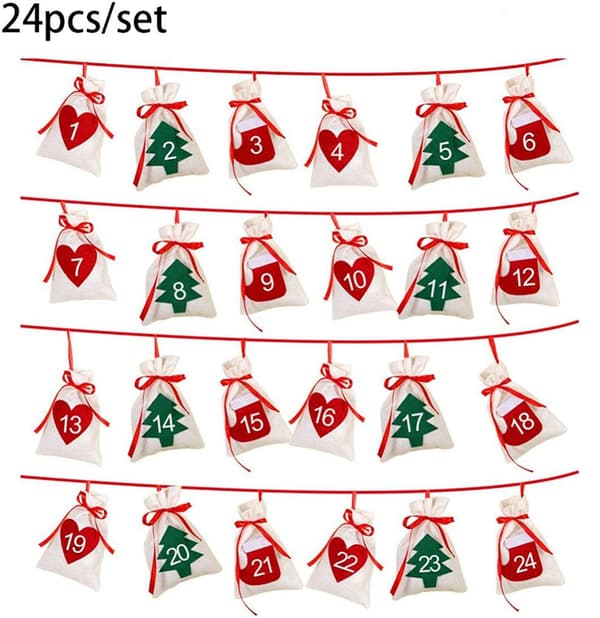 Adventskalender Julkalender Julstrumpa att fylla själv