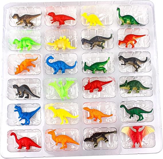 Jule Nedtællingskalender - Overraskelses Blind Box Børnelegetøj - Jule Samlerobjekt Dinosaur (24 stk)