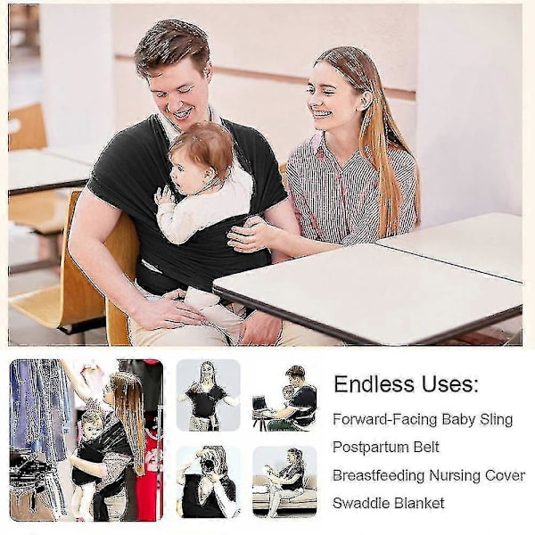 Bæresele for baby, barn, magebæresele, slynge
