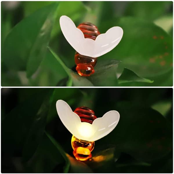 LED Solcelle Lys Bi Udendørs Solcelle Lys, 5m med 20 Bier, Varm Hvid