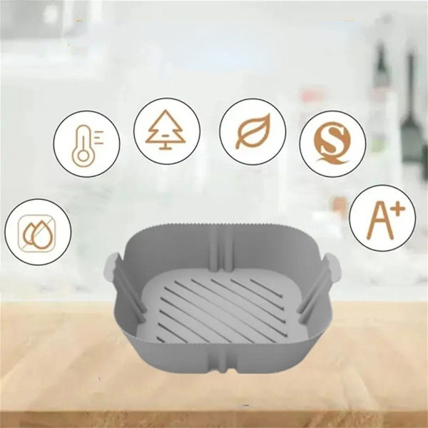 Firkantet Airfryer bageform, genanvendelig