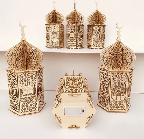 Dekorasjon, dekorative lys, lykter, LED DIY-lys, LED-nattlys, 24x10 cm